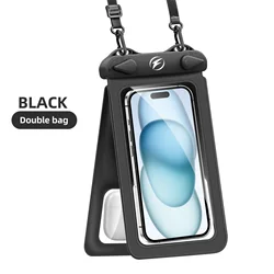 Waterproof PVC Dual Pocket Diving Bag (Black)
