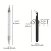 Dual-Ended Rhinestone Picker Pen With Tweezer Set Point Drill Wax Pencil Sticking Picking Dotting Jewelry Tools Decoration Kit 4