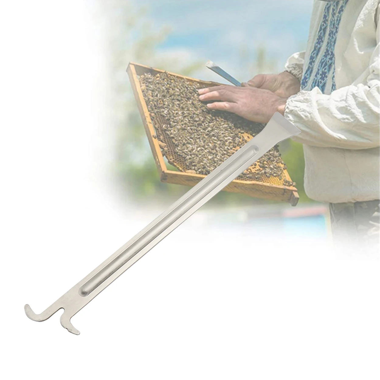 

1 Pc Stainless Steel Honey Hive Scraper Cleaning Shovel Flat Knife Beekeeper Honey Extractor Scraper Beekeeping Tools