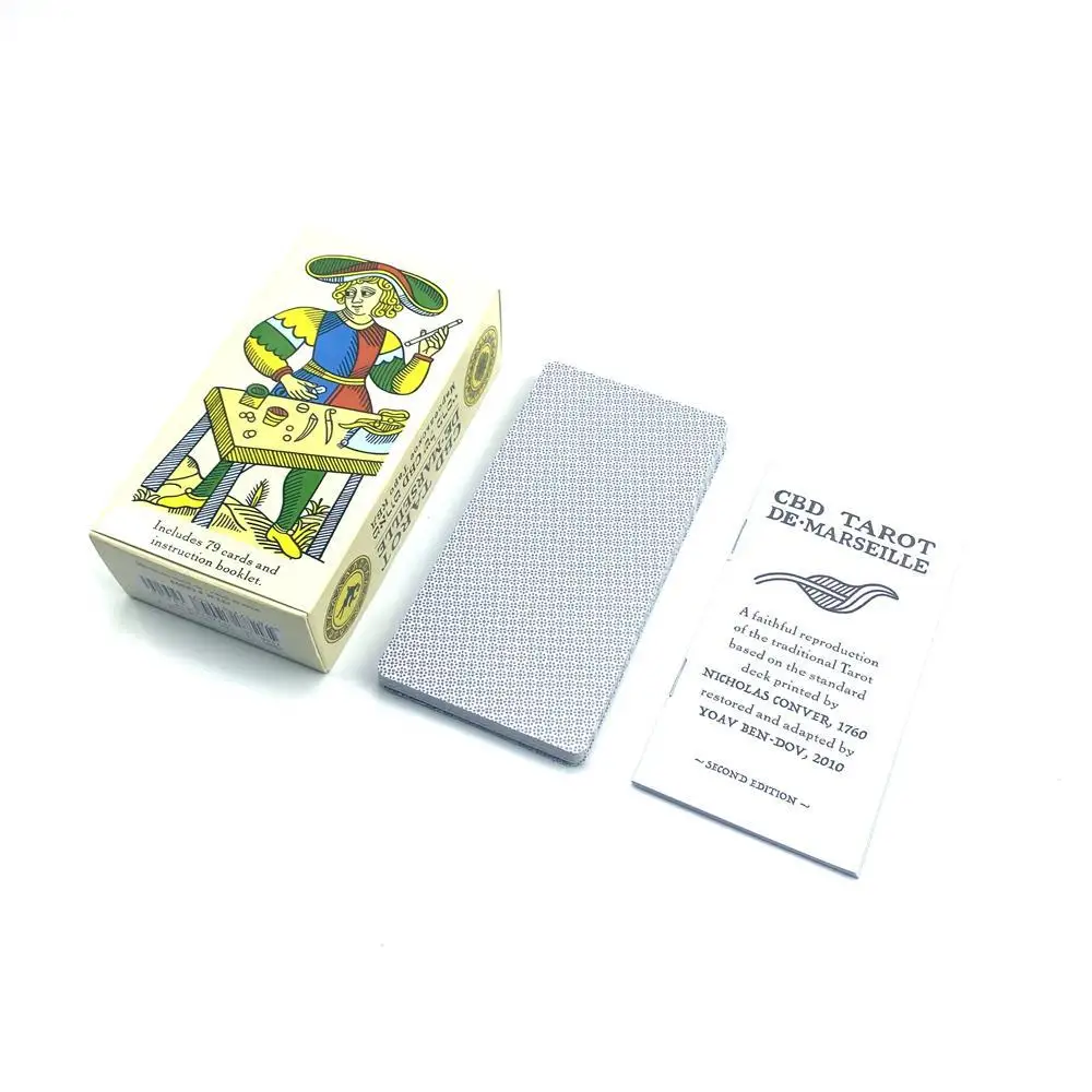 

Big Size 12x7cm таро DE.MARSEILLE Tarot Deck 78 Cards with Paper Manual Guide Witch Tarot Beginners with Guidebook Card Game