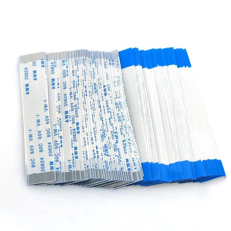 FPC FFC Ribbon Flexible Flat Cable 4/5/6/8/10/12/14/16/18/20/30/40-80Pin Pitch 0.5MM 1.0MM A-Type Wire Length 5PCS