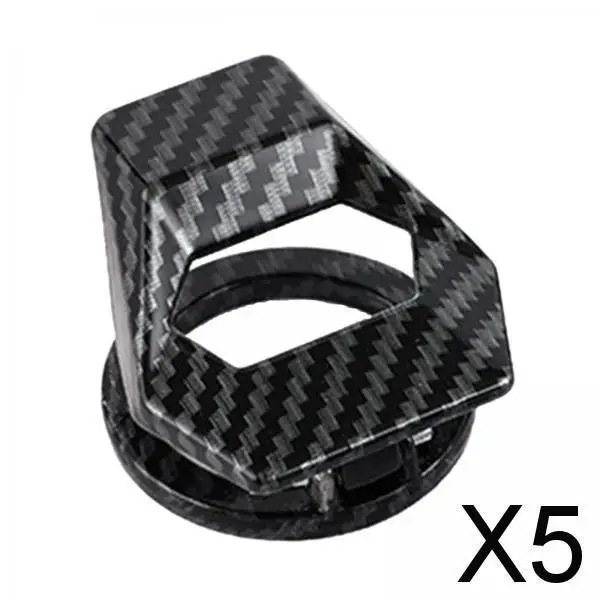 

5X Automobile Car Ignition Switch Protective Cover Smooth Carbon Fiber Pattern