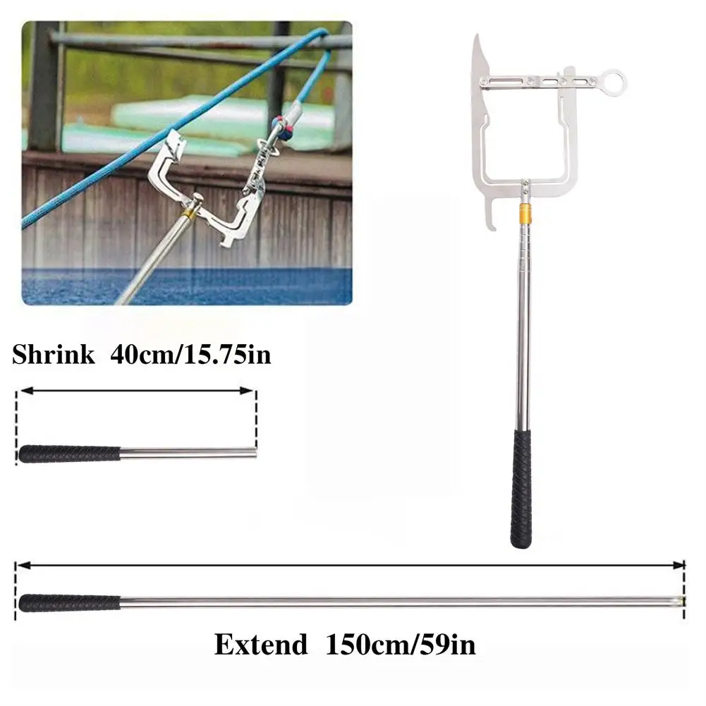 MultiPurpose Telescoping Boat Hooks For Docking Mooring Rope Dock Line  Mooring Rope Boat Line Durable Boating Access E1M3