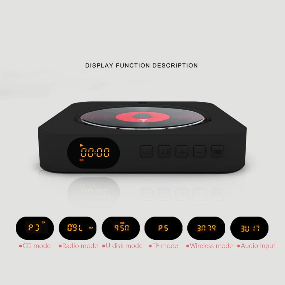 Портативный CD-плеер, Bluetooth-динамик, стерео, Hi-Fi, музыкальные ...