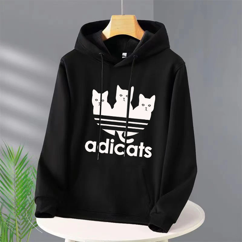 Luxury Fashion Hoodies Long Sleeve Pullover Hooded Sweatshirts Unisex Adicats Print Hoodies Casual Streetwear For Men\'s clothing