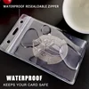 30-1Pc Transparent Vinyl Plastic ID Card Protector Case Bank Credit Card Protector ID Card Badge Holders Waterproof Storage Case 2