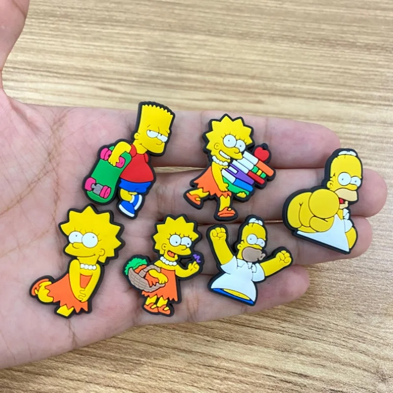 Simpson Series Shoe Charms Set – Cute Kawaii PVC Sandal Accessories