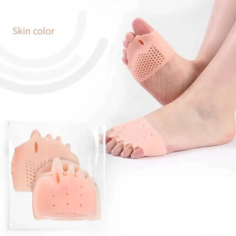 Separator Cushion Pad 2pcs Silicone Forefoot Pads Gel Insoles Pads Toe Pain Relief Insoles Finger Toe Valgus Corrector Gel Pads