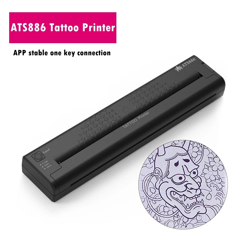 

Wireless Tattoo Stencil Transfer Printer Machine ATS886 Portable 1200MAH Thermal Maker Drawing Print Copier Tattoo Accessories