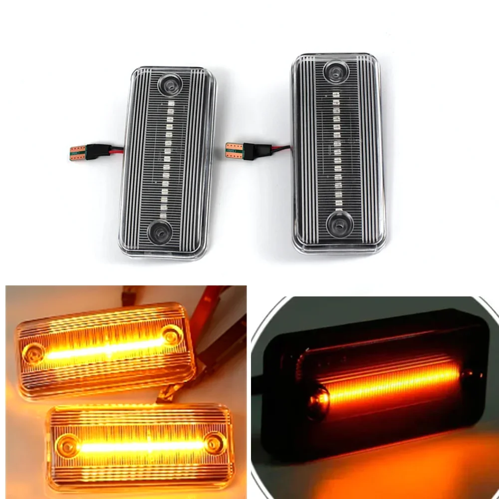 2Pcs Dynamic Flowing Led Side Marker Light Per Iveco Fiat Ducato Citroen Relay Peugeot Boxer Renault Volvo Man