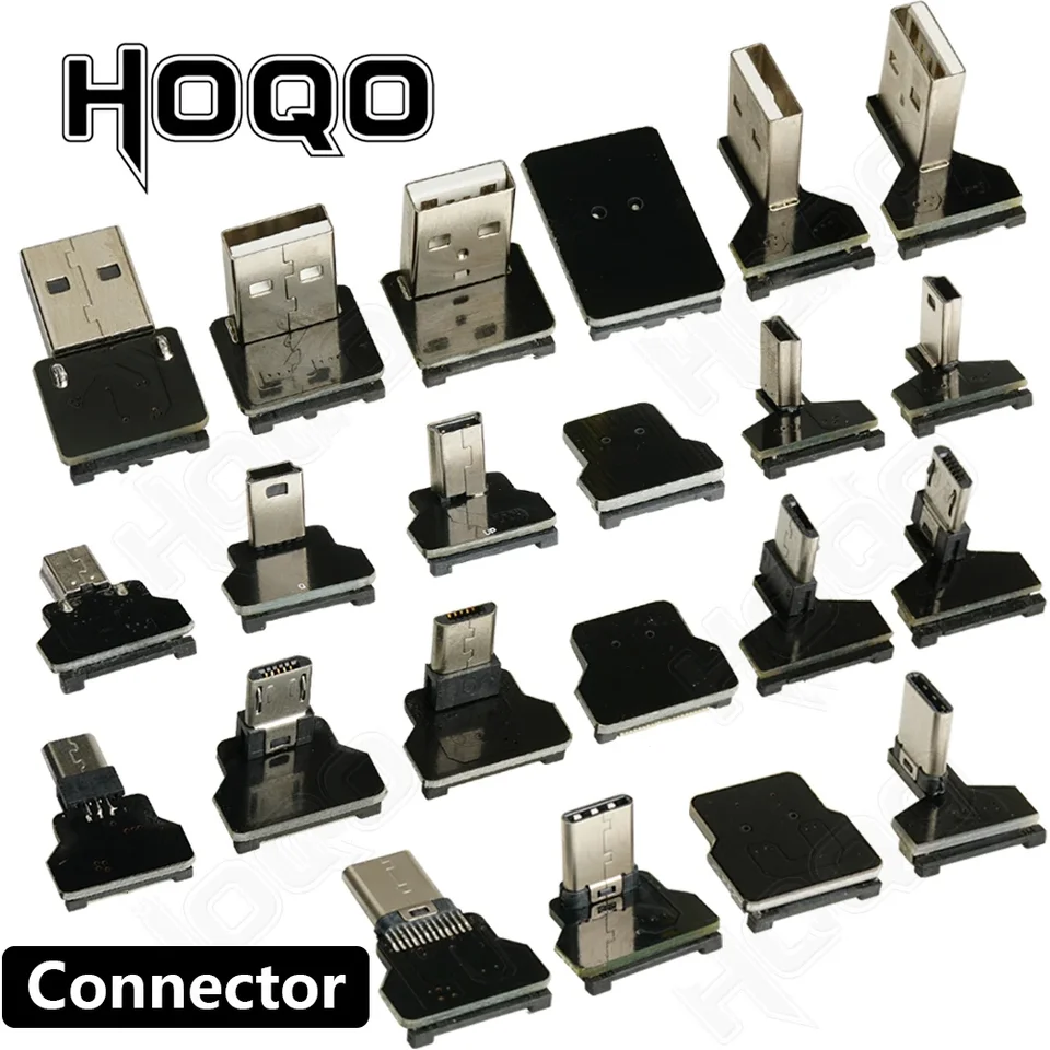 thumbnail image 2 of Permanent Black FFC USB C FPV Flat Slim Thin Ribbon FPC Cable USB Type-C 90 Degree To Standard USB A For Sync And Charging (40CM 2 of 13