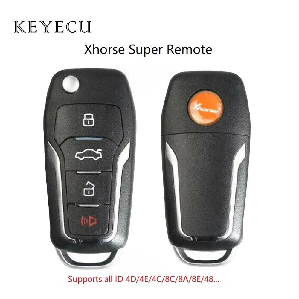 

Пульт дистанционного управления Keyecu Xhorse (Supermodel Remote), 4 кнопки, пульт дистанционного управления для инструмента VVDI, мини-инструмент VVDI2 Supermodel Machine