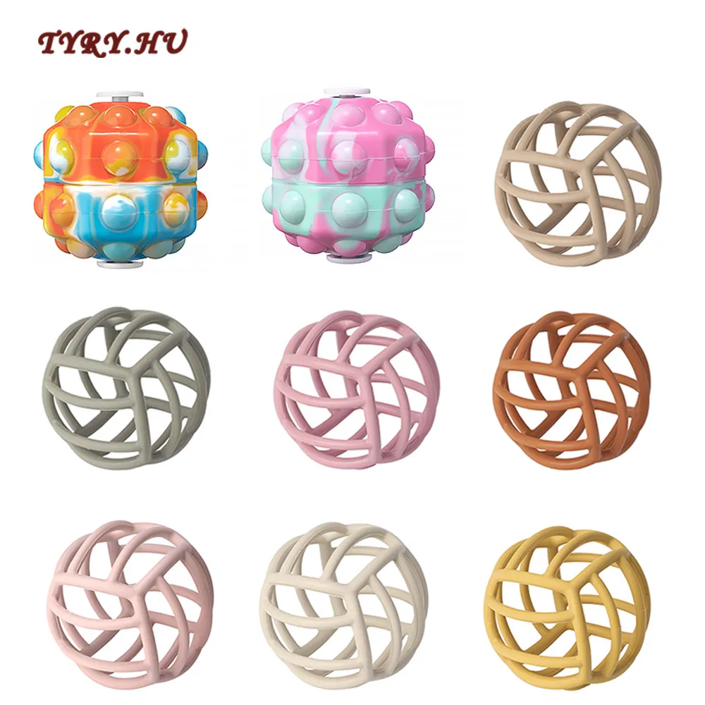 TYRYHU1pcFoodGradeSiliconerodentToyBallSuitableBPAFreeBaby