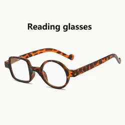 Stylish Irregular Vintage Reading Glasses for Men and Women - Perfect for Everyday Elegance (Tea)