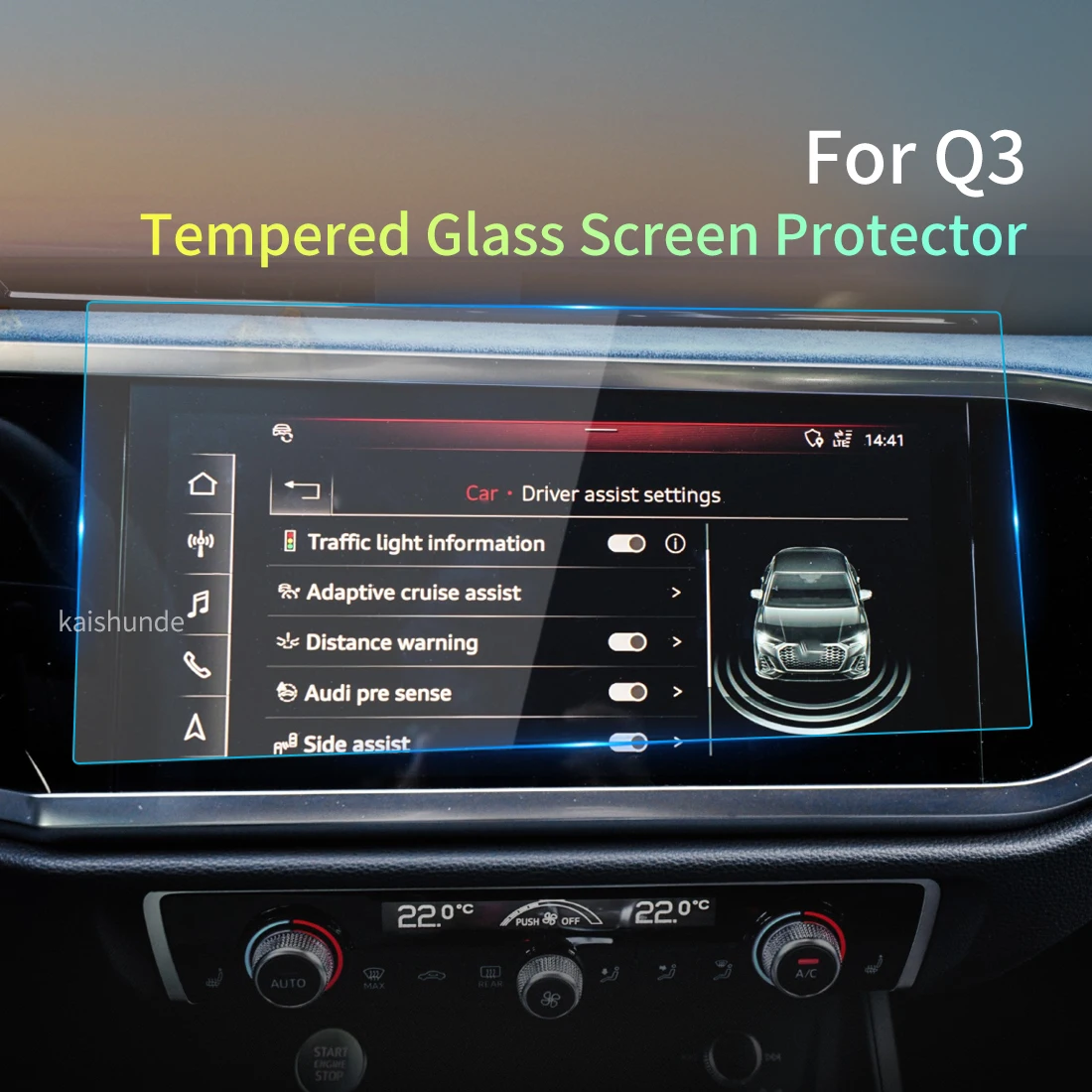 

Car Sticker Screen Protector Dash For Audi Q3 2023 Tempered Glass Protective Film Carplay Navigation Automotive Auto Accessories