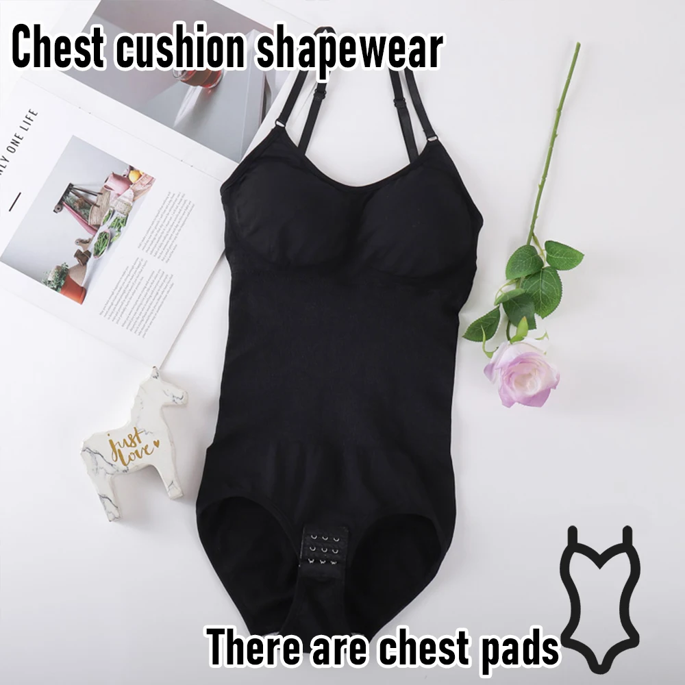 Shapewear Bodysuit For Tummy Control Women Hooks Crotch Body Shaper Stree Jumpsuit With Bras Abdomen Control_voghion.com