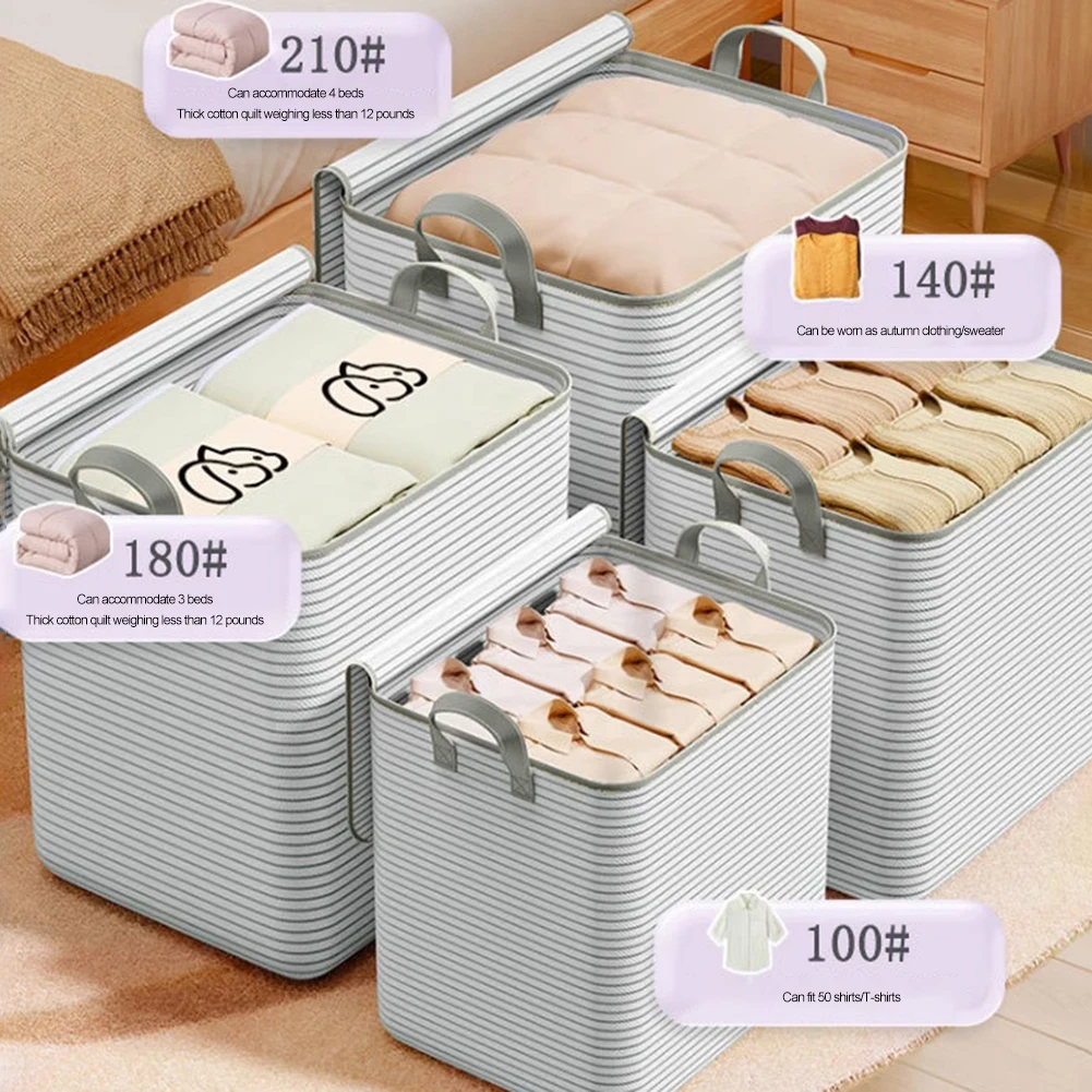 Extra Large Storage Bag Breathable Foldable Blanket Storage Bag Dustproof Closet Clothes Organizer for Blankets Clothes Sweaters