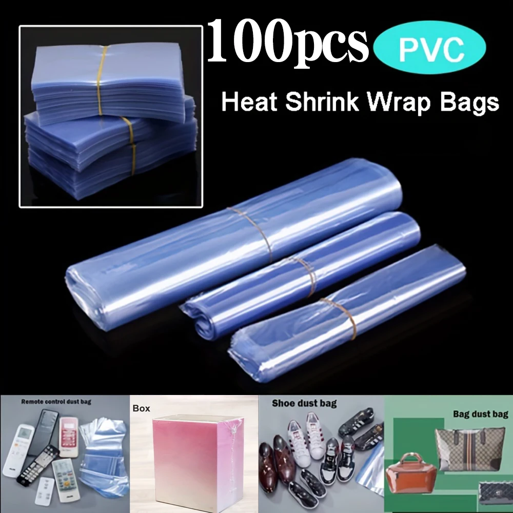 Sacs thermorétractables PVC 100pcs - 8x25cm à 30x45cm