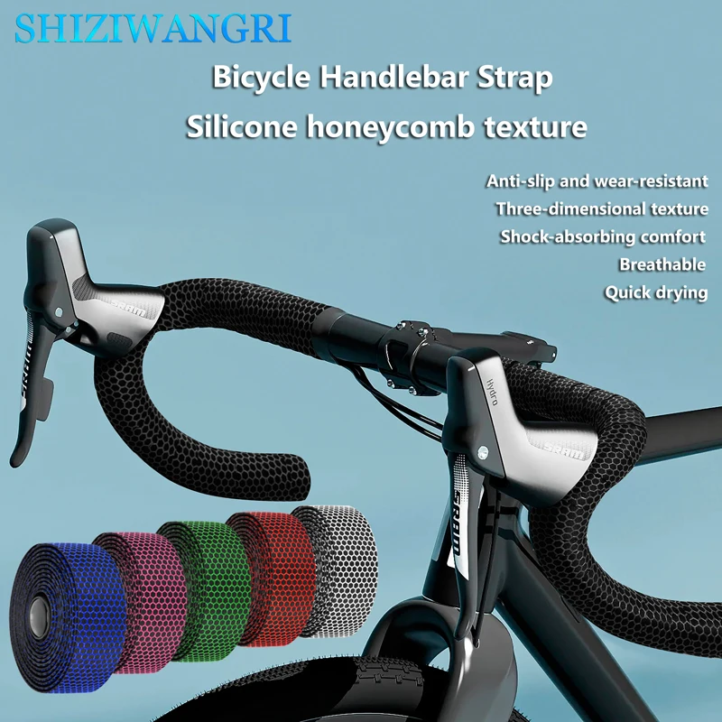 1 pair Bicycle Handlebar Tape Grips Shock Absorber Non-Slip Road Bike Handle Bar Tapes EVA Cycling Tape Wrap Bicycle Accessories