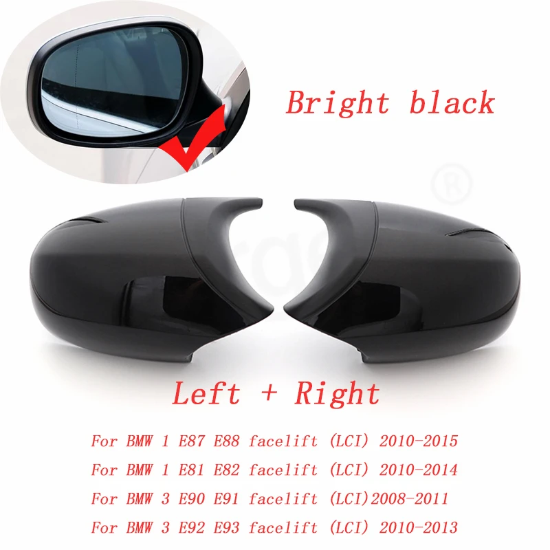 BLWGROW Side Mirror Cover Caps Compatible With BMW E90 E91