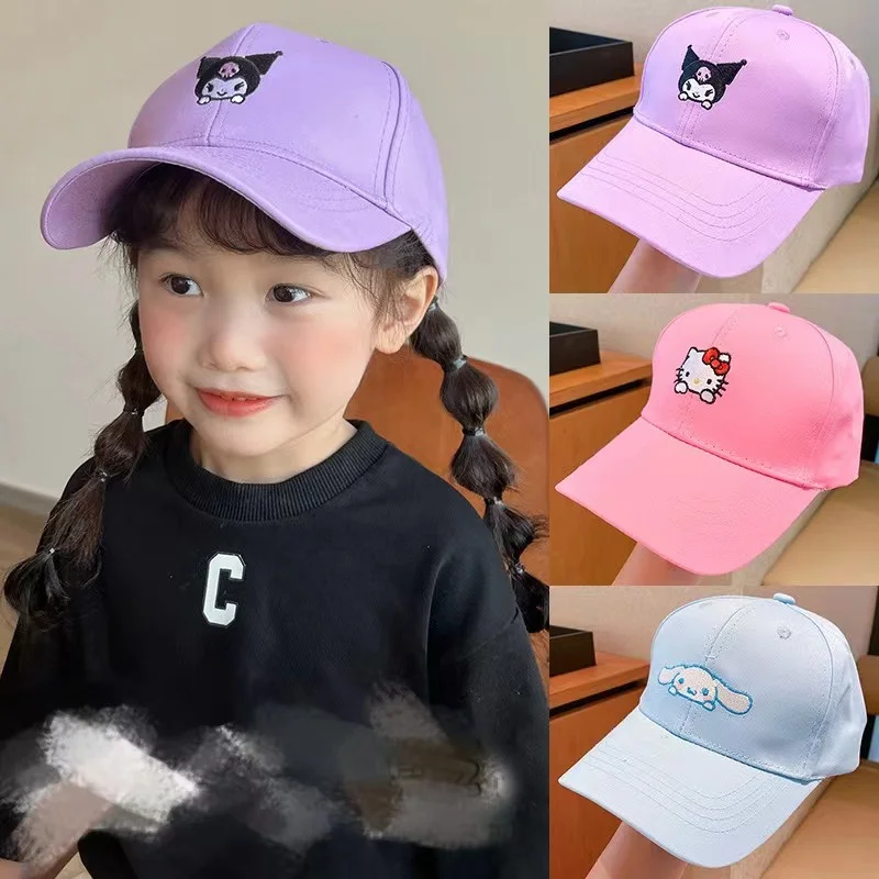 

Cute Hello Kitty Y2K Anime Kawaii Sanrio Baseball Cap Cute Cartoon Kuromi Cinnamoroll Boys Girls Sports Hat Toys Gifts for Kids