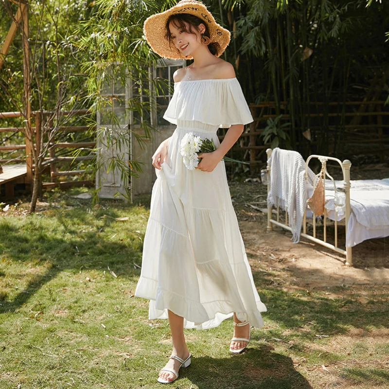 chinese dress ladies Summer Summer Dresses Womens 2024 Loose Fit Casual V-Neck Half Sleeve  Bohemian Geometric Maxi Long Dress Tiered Sundress at Amazon Women's  Clothing store