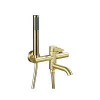 ก๊อกอ่างอาบน้ํา 90 °   Rotatable Bath Tap วาล์วผสมน้ําร้อนและน้ําเย็นอ่างผสมแตะเดี่ยวทองเหลืองห้องน้ํา Tub Filler 5