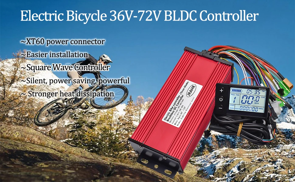 Description Picture 2 of itemJRAHK BLDC 72V 2000W E-bike Controller Kit 60v 48v 2000w Controller 36v 1000w Electric Scooter Kit Electric Bicycle Accessories