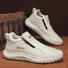 Spring Hot Sale Outdoor Casual Shoes Men Fashion Mid-top Work Shoes Men Zipper Sports Shoes Comfort Driving Loafers Men Sneakers 1