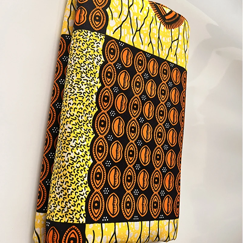 Dutch cotton high quality TisSU 6 yards Ankara African Print Batik Pagne true Wax fabric African wind