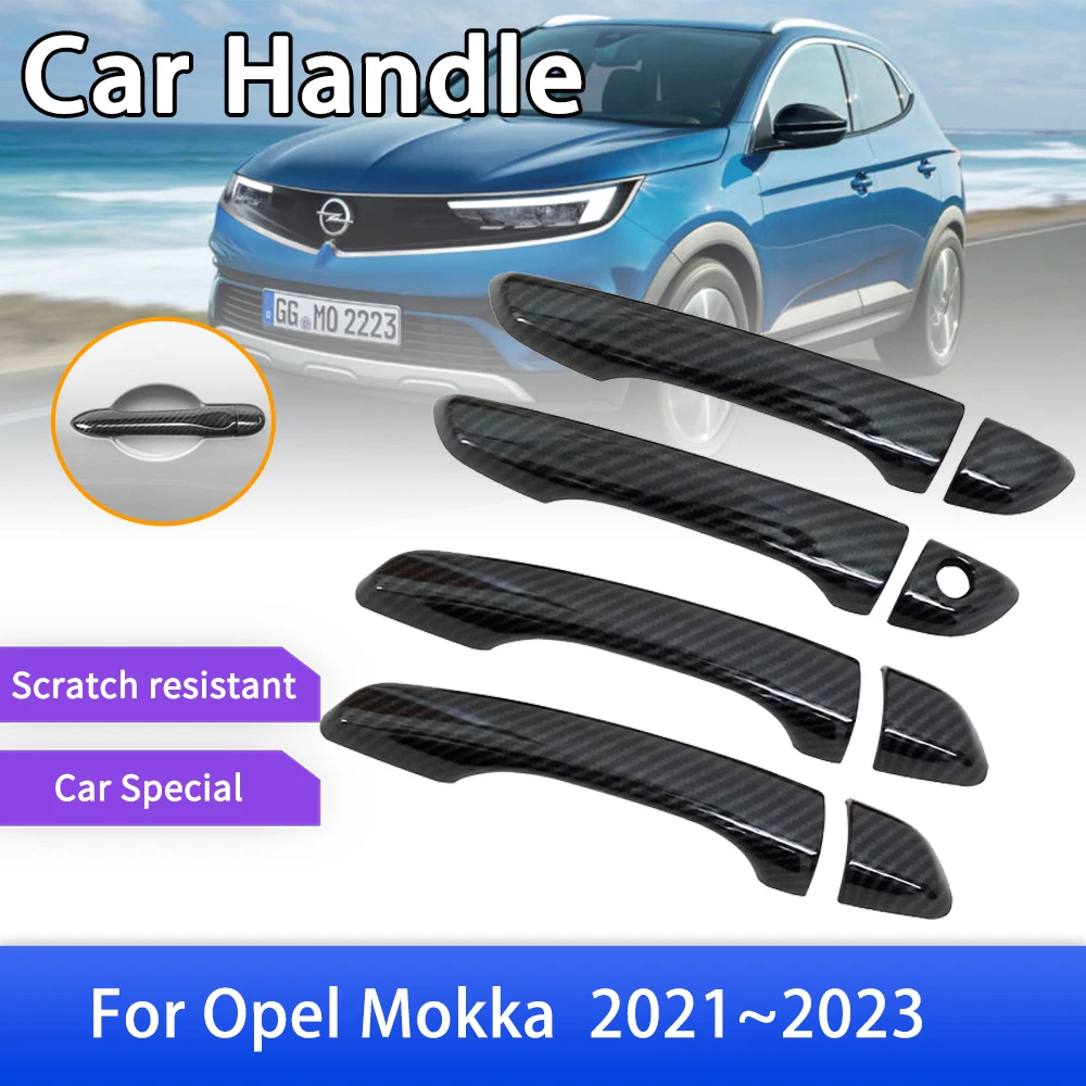 Autocollant de protection de poignée de porte extérieure en Fiber de  carbone, pour Opel Mokka MK2 2021 2022 2023, accessoires de protection,  Gadget de style - AliExpress