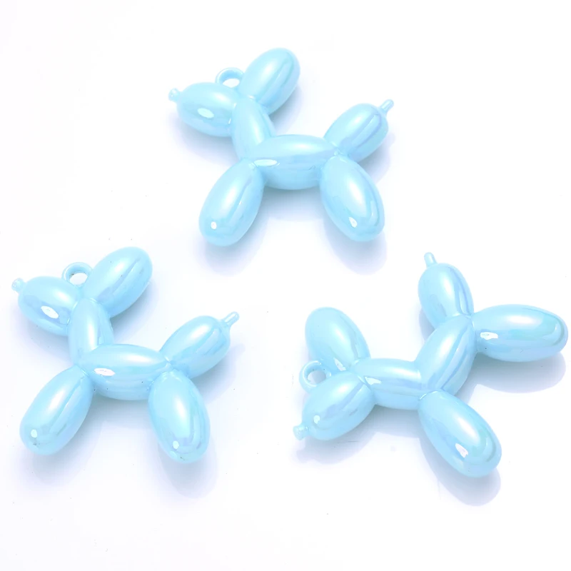 10 Stücke 44x45mm Mode Cartoon Ballon Hund Acryl Anhänger Für Charme Schmuck Machen DIY Halskette Armbänder Schlüsselanhänger zubehör – Detail 6
