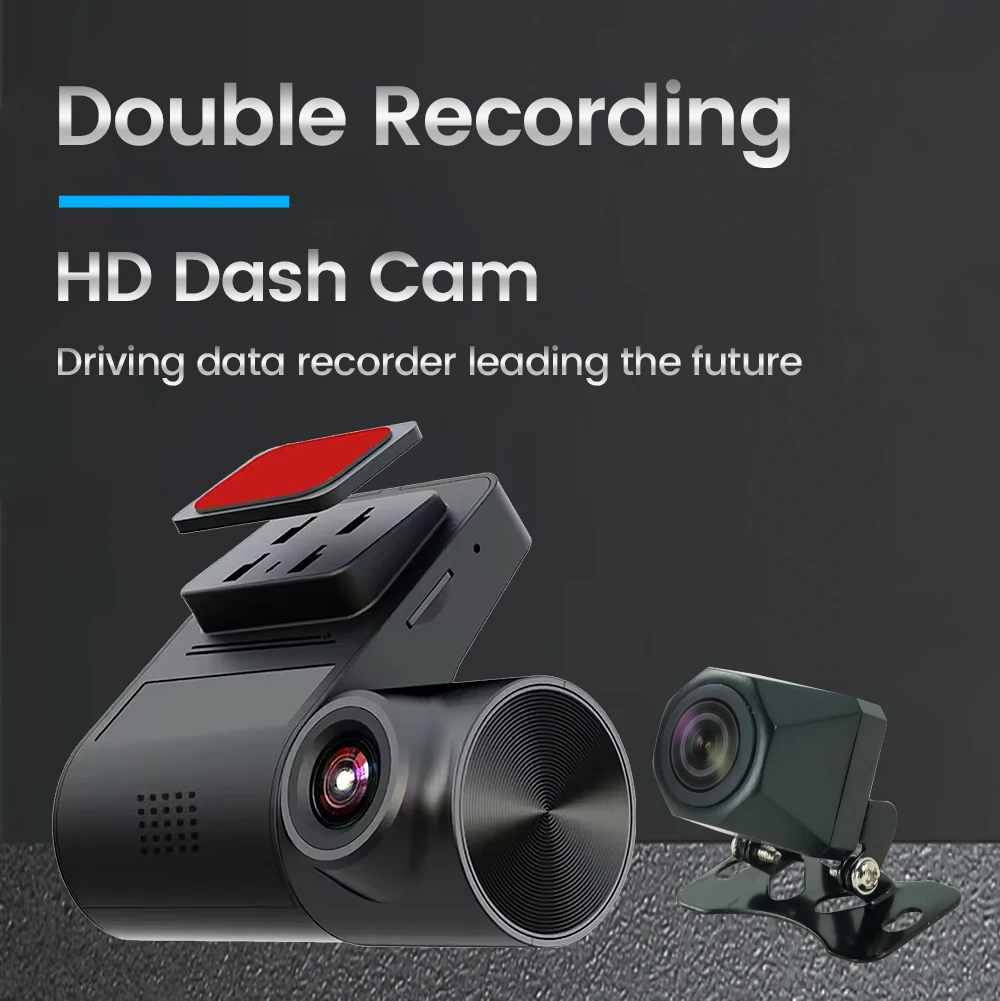 DVR 전면 및 후면 HD 더블 레코딩 AR/ADAS 운전 보조 USB 자동차 라디오 연결 CVBS/AHD 전환 후방 카메라