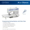 CS7205 Computerized Sewing Machine with Wide Table, 150 Built-in Sewing Stitches, 1 Font, Wide Table, 11 Sewing Feet 2