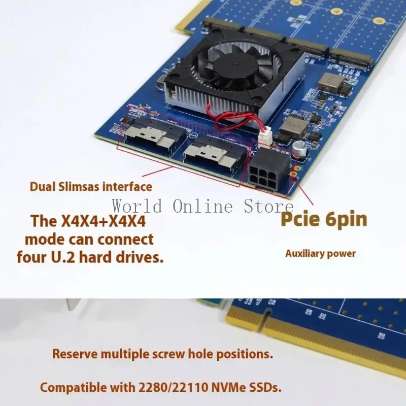 PCIe X16 확장 카드는 M.2 동시 열 분배 87HC를 지원합니다.