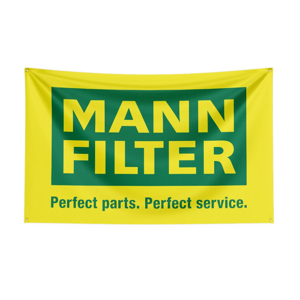 

3X5Ft Mann Filters Racing Car Flag For Decor