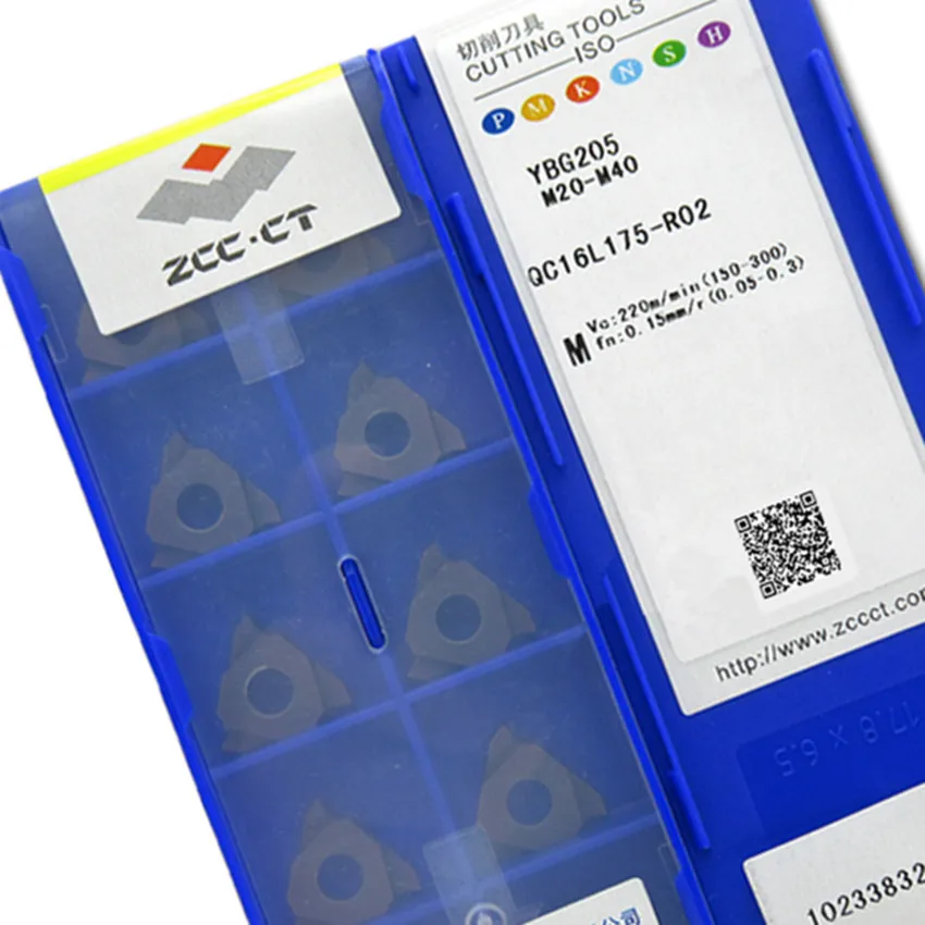 

ZCC.CT QC16L175-R02 YBG205/QC16L185-R02 YBG205/QC16L200-R02 YBG205/QC16L250-R02 YBG205/QC16L300-R02 YBG205 CNC CARBIDE INSERTS