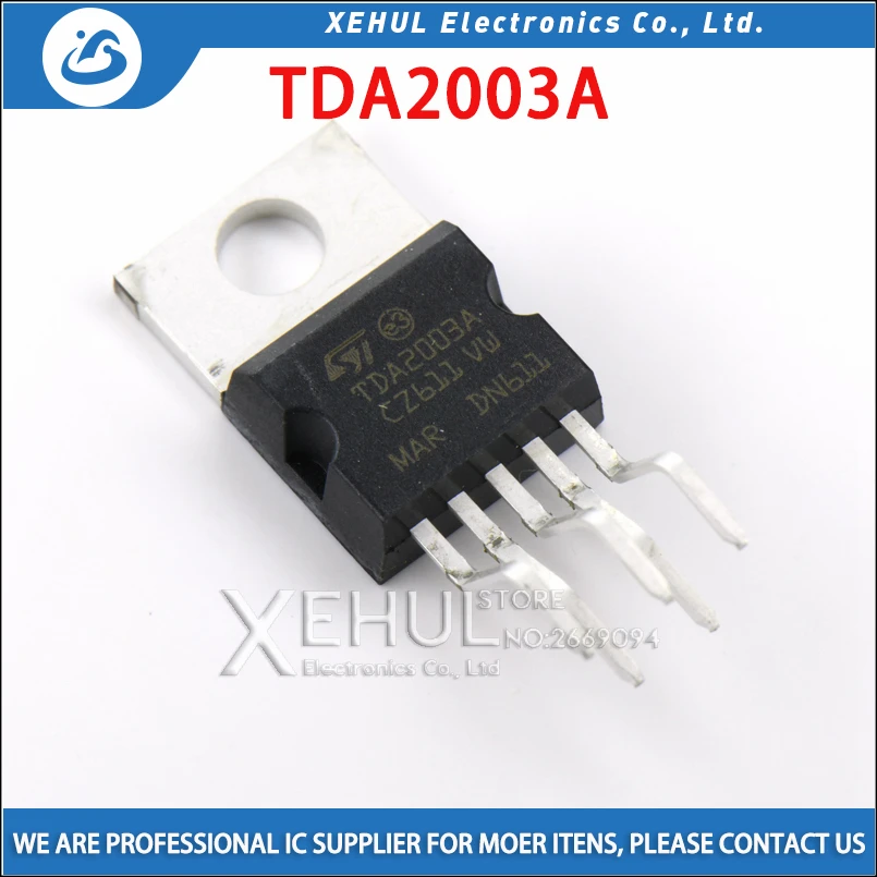 

20pcs/lot TDA2003 TDA2003A TDA2003AV Audio Amplifiers 10 W audio amplifier power voltage 8V-18V TO-220