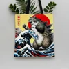 Catzilla Japanese Art Tote Bag Reusable Shoulder Shopping Beach Bag For Women, Durable Casual Carryall 2