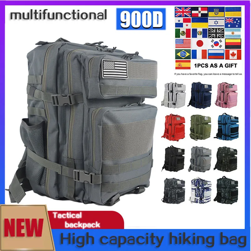 

Туристический камуфляжный рюкзак для мужчин и женщин, тактическая Дорожная сумка из ткани Оксфорд 900D для альпинизма, походов, 25 л/45 л