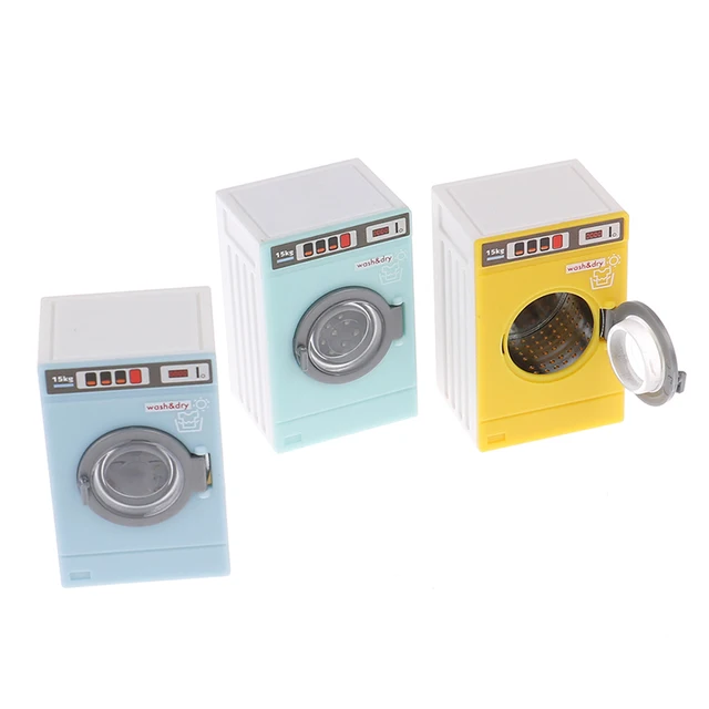 1 Pc 3 Colors Dollhouse Miniature Furniture Home Appliance Laundry Washing Machine Model 2