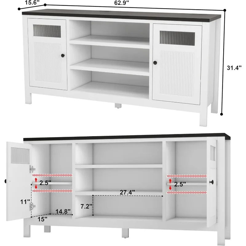 Modern off-white entertainment console