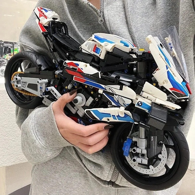 1920pcs 크리에이티브 시리즈 모델 BMW 오토바이, 소년을 위한 고난이도 교육용 빌딩 블록 장난감, 생일 선물 42130