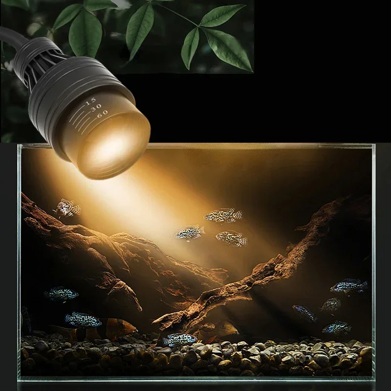 Aquarium Led Light Adjustable Focus Spotlight Plants Grow Lamp For Fish Tank Turtle Reptiles Accessories 9w 12w 15w