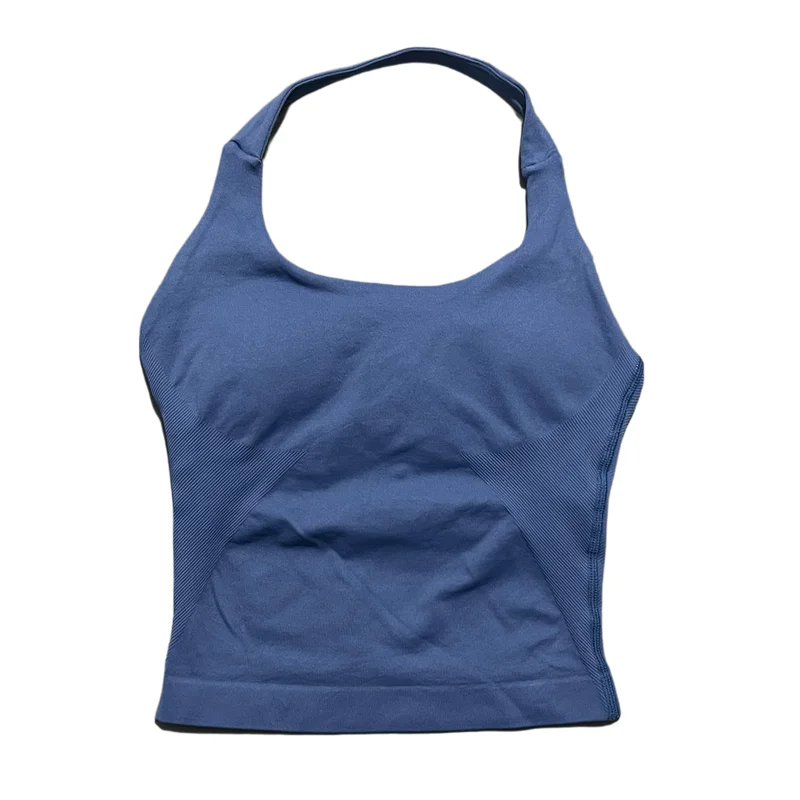 Seamless Push-Up Sports Halter Top with Removable Padding