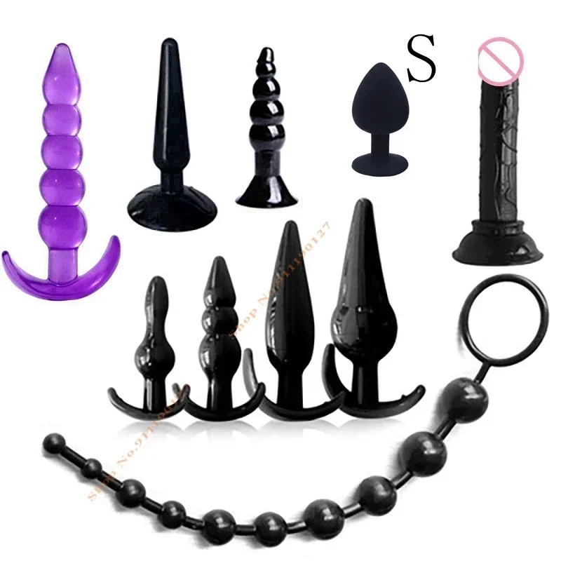 10 Pcs Sex Toys For Couples Vibrator Butt Anal Plug Set Vibration Sensuality Vibrating Butt Beads Kit Sexual Sex Shop Adult Toys