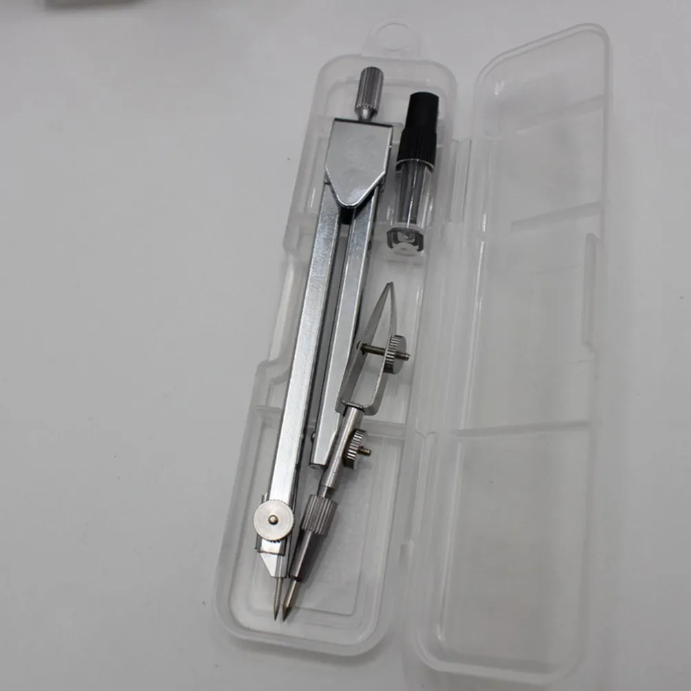 학생을위한 2Pcs 투명하고 부드러운 원형 그리기 나침반 학교 사무실 수학 예..