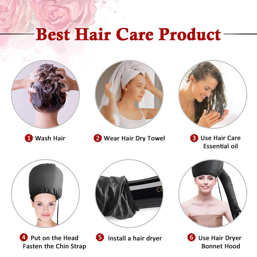 Warm air bonnet cap hair bonnet dryer 1Pc Hair Dryer Bonnet Hood