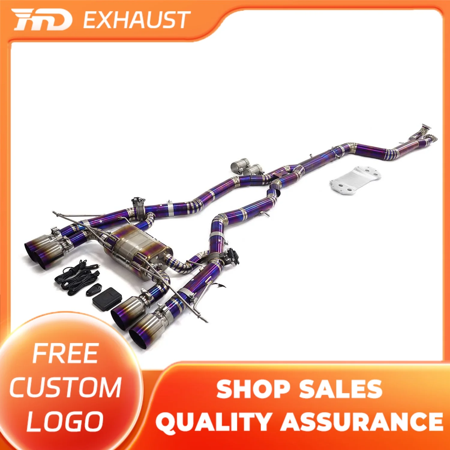 HMD Titanium Exhaust Pipes For BMW M2 G87 High Performance Catback Exhaust mufflers convert sound