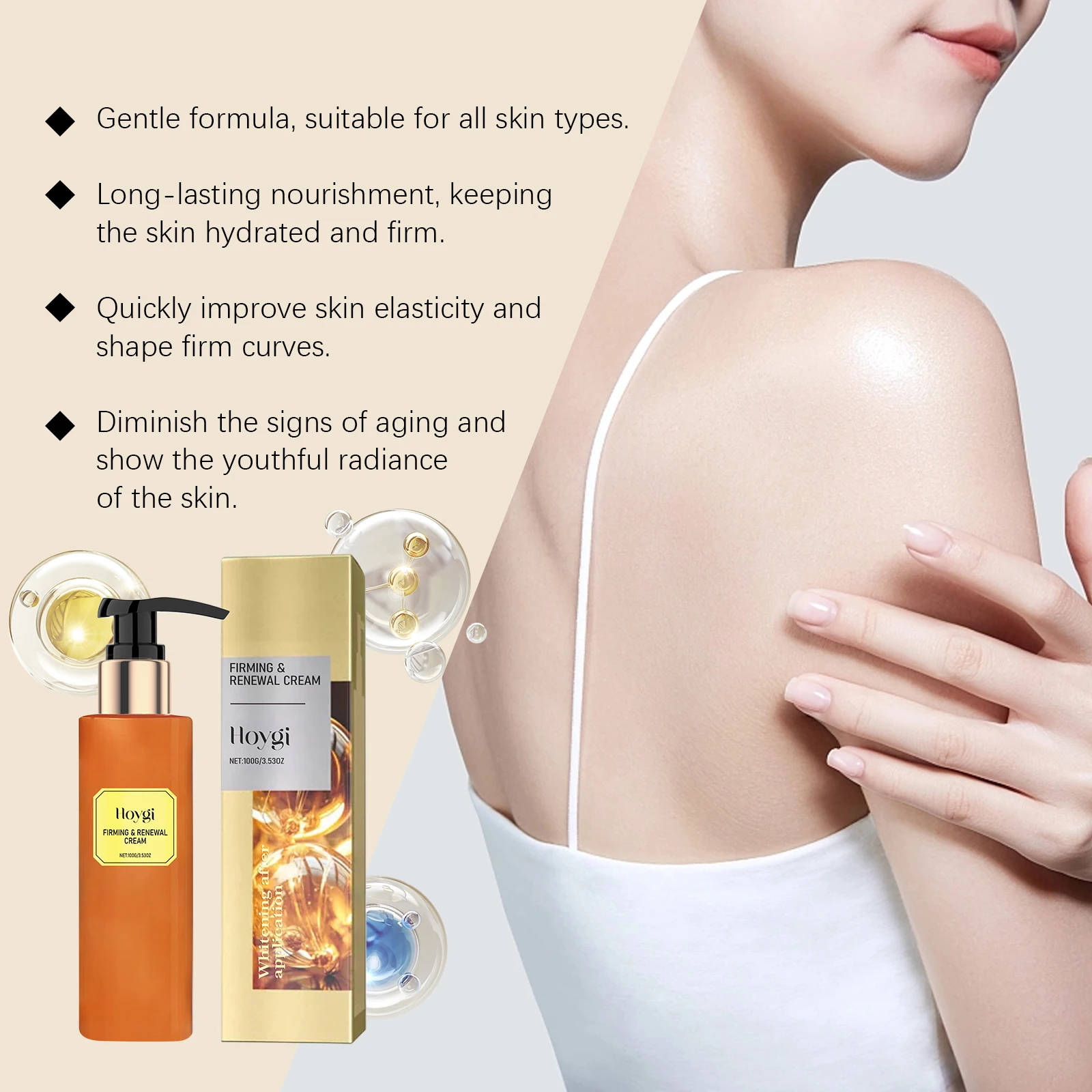 Firming Body Cream Increase Elasticity Improve Sagging Skin Reduce Wrinkle Neck Leg Massage Tightening Sooth Lifting Body Lotion 6